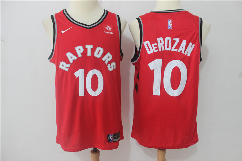 2019 Men Toronto Raptors #10 Derozan Red Game Nike NBA Jerseys->toronto raptors->NBA Jersey